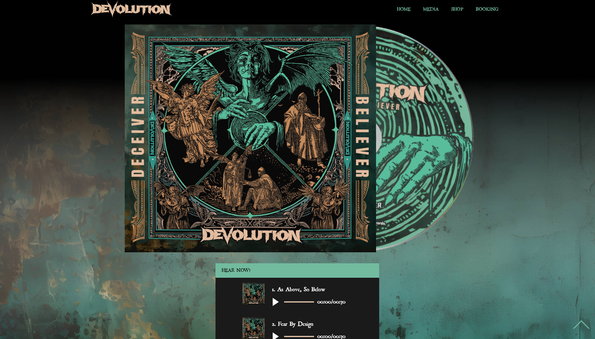 Devolution Website - Music Page