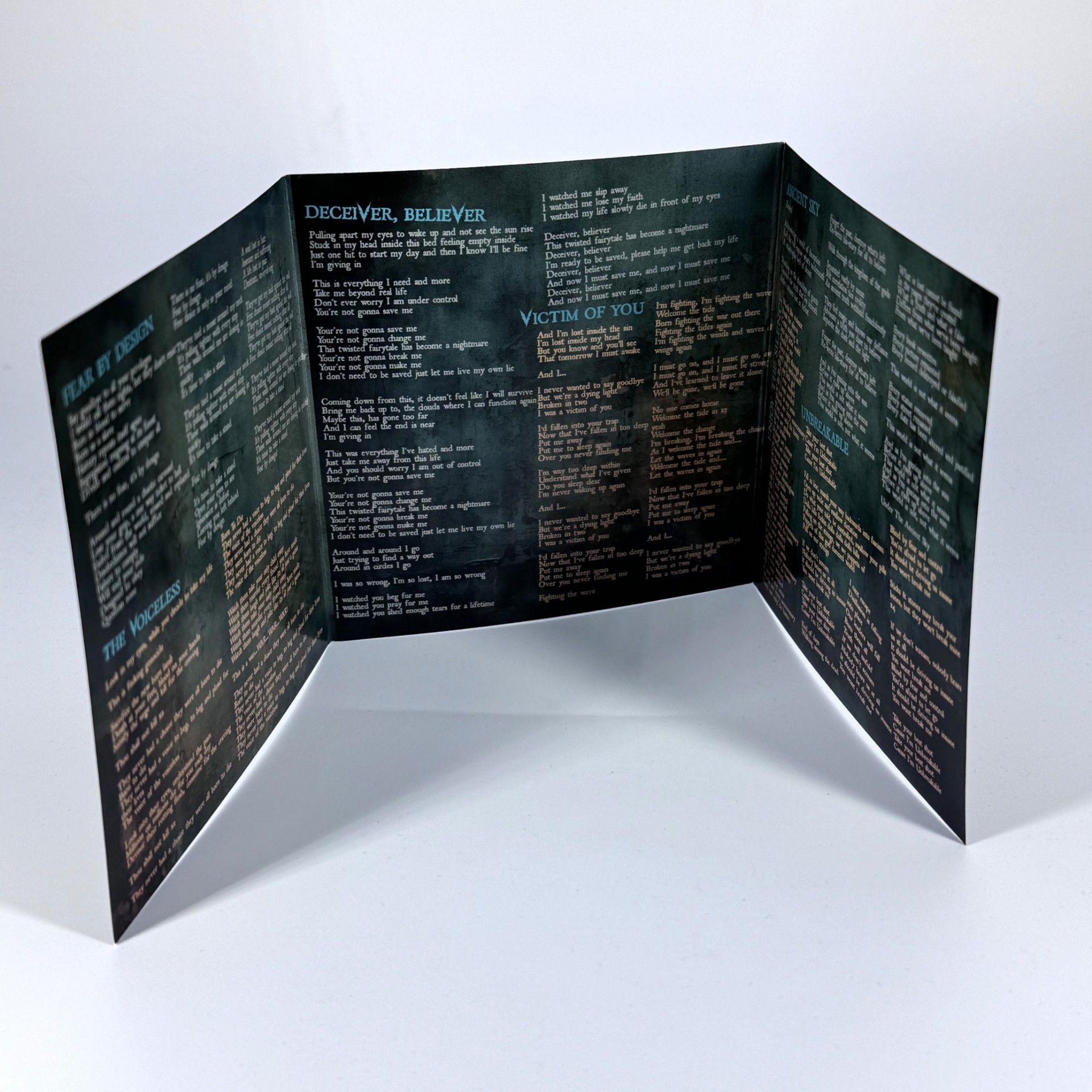 Devolution CD Layout - Booklet Lyrics Layout Inside